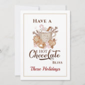 Hete Chocoladekoekjes Moderne Beige Kerst Kaart (Voorkant)