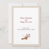 Hete Chocoladekoekjes Moderne Beige Kerst Kaart (Achterkant)