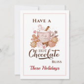 Hete Chocoladekoekjes Moderne Roze Kerst Kaart (Voorkant)