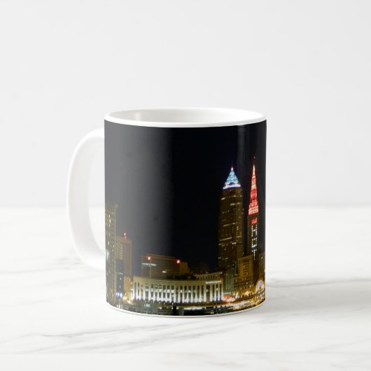 Hete Cleveland Skyline Koffiemok (Voorkant links)