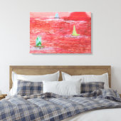 Hete dag zeilen canvas afdruk (Insitu (Slaapkamer))