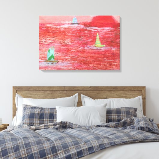 Hete dag zeilen canvas afdruk (Insitu (Slaapkamer))