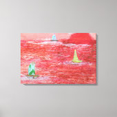 Hete dag zeilen canvas afdruk (Voorkant)