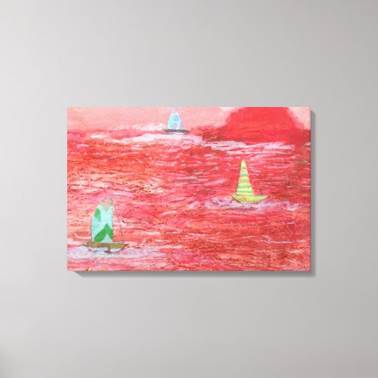 Hete dag zeilen canvas afdruk (Voorkant)