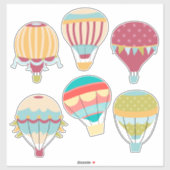Hete de Variëteitscontour van de Luchtballon Sticker (Vel)