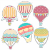 Hete de Variëteitscontour van de Luchtballon Sticker (Voorkant)