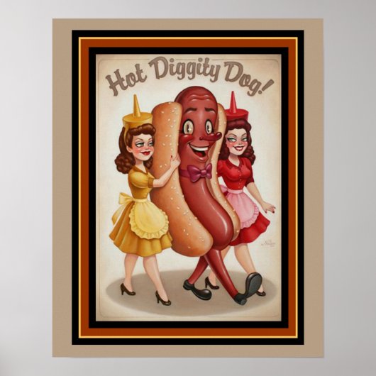Hete Diggity Dog 16 x 20 Poster (Voorkant)