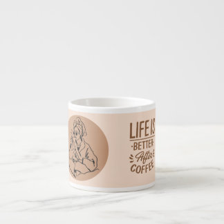 Hete dingen aan de binnenkant espresso kop