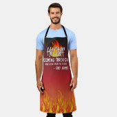 Hete dingen komen via Funny Chef & Custom Schort (Gedragen)