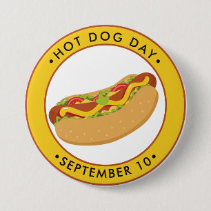 Hete Dog Dag Ronde Button 7,6 Cm