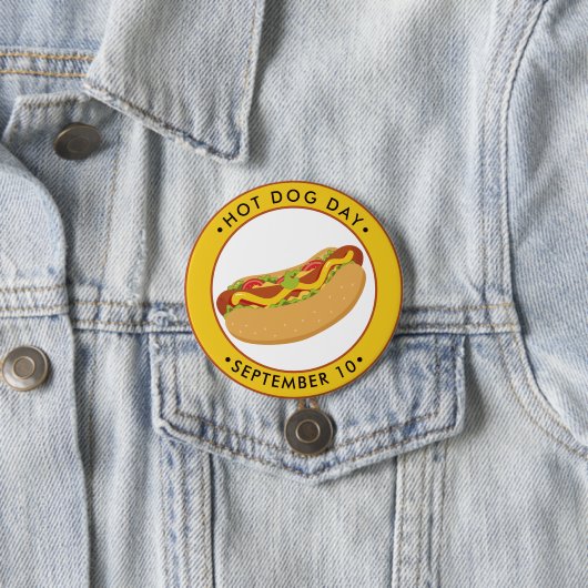 Hete Dog Dag Ronde Button 7,6 Cm (In situ)