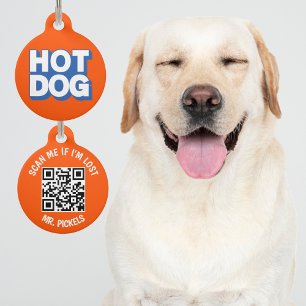 Hete Dog QR Code Verloren Huisdierpenning