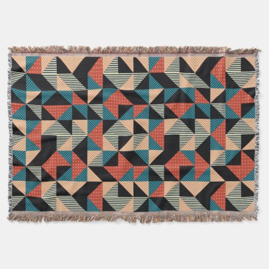 Hete Driehoek: Geometrische Memphis Stijl. Deken (Voorkant)