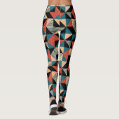 Hete Driehoek: Geometrische Memphis Stijl. Leggings (Achterkant)