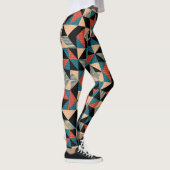Hete Driehoek: Geometrische Memphis Stijl. Leggings (Rechts)