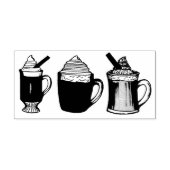 Hete Drinken Egg Nog Cacao Buttered Rum Beverage Rubberstempel (Afrduk)