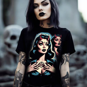 Hete duivelse vrouw t-shirt