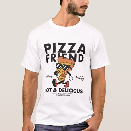 Hete en heerlijke pizza t-shirt (Voorkant)