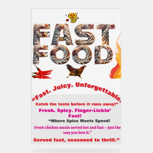 "Hete en hilarische zakelijke promoties" Acryl Bord (Voorkant)