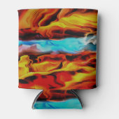 Hete en koude elementen Acrylzuur Abstract Blikjeskoeler (Voorkant)