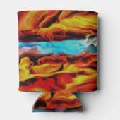 Hete en koude elementen Acrylzuur Abstract Blikjeskoeler (Achterkant)