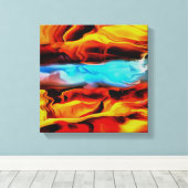 Hete en koude elementen Acrylzuur Abstract Canvas Afdruk (Insitu (Houten vloer))