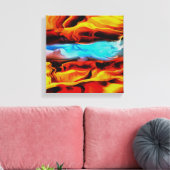 Hete en koude elementen Acrylzuur Abstract Canvas Afdruk (Insitu (Woonkamer))