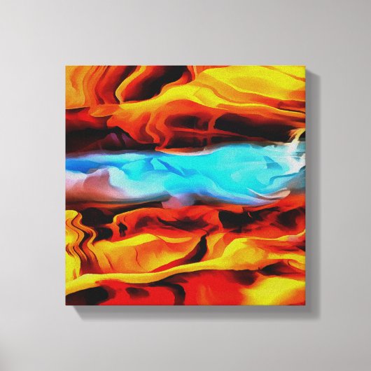 Hete en koude elementen Acrylzuur Abstract Canvas Afdruk (Voorkant)