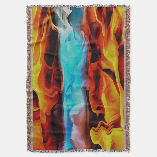 Hete en koude elementen Acrylzuur Abstract Deken (Voorkant Verticaal)
