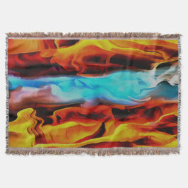 Hete en koude elementen Acrylzuur Abstract Deken