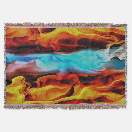 Hete en koude elementen Acrylzuur Abstract Deken (Voorkant)