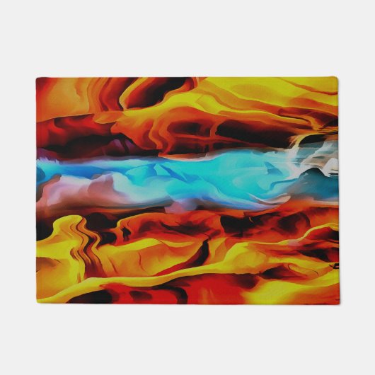 Hete en koude elementen Acrylzuur Abstract Deurmat (Voorkant)
