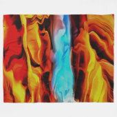 Hete en koude elementen Acrylzuur Abstract Fleece Deken (Voorkant (Horizontaal))