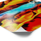 Hete en koude elementen Acrylzuur Abstract Foto Afdruk (Hoek)