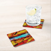 Hete en koude elementen Acrylzuur Abstract Kartonnen Onderzetters (Insitu)