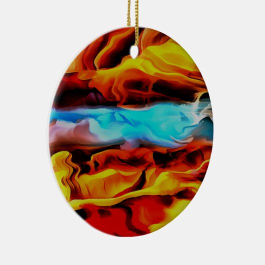 Hete en koude elementen Acrylzuur Abstract Keramisch Ornament (Rechts)