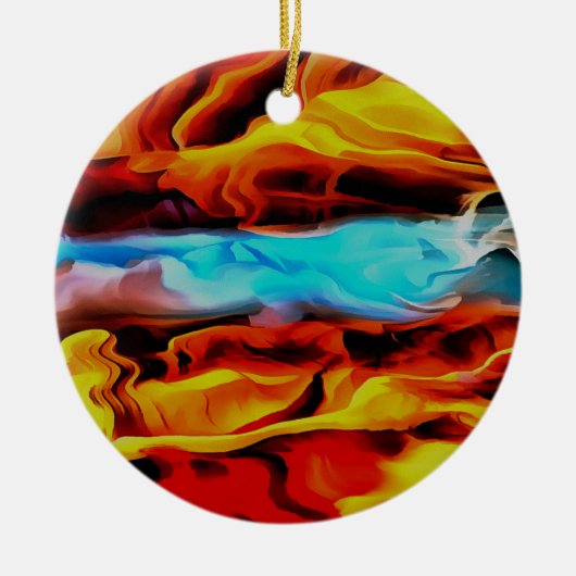 Hete en koude elementen Acrylzuur Abstract Keramisch Ornament (Voorkant)