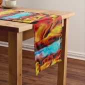 Hete en koude elementen Acrylzuur Abstract Korte Tafelloper (Voorbeeld)