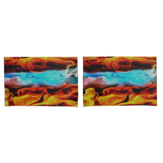 Hete en koude elementen Acrylzuur Abstract Kussensloop (Voorkant-Set)