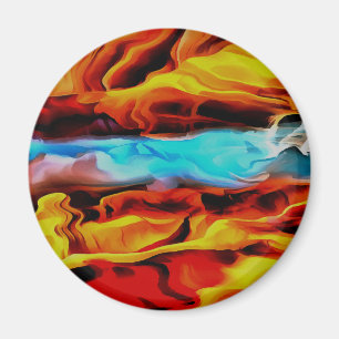 Hete en koude elementen Acrylzuur Abstract Magneet
