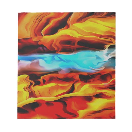 Hete en koude elementen Acrylzuur Abstract Notitieblok (Voorkant)