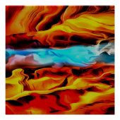 Hete en koude elementen Acrylzuur Abstract Poster (Voorkant)