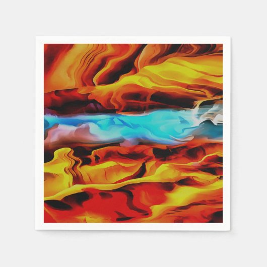 Hete en koude elementen Acrylzuur Abstract Servet (Voorkant)