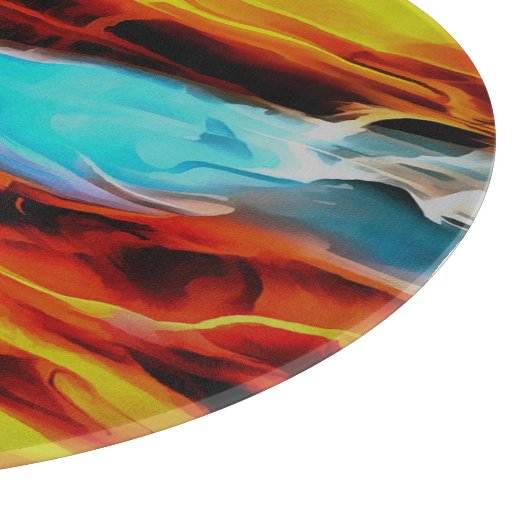 Hete en koude elementen Acrylzuur Abstract Snijplank (Hoek)