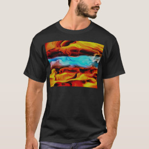 Hete en koude elementen Acrylzuur Abstract T-shirt