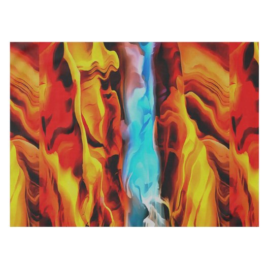 Hete en koude elementen Acrylzuur Abstract Tafelkleed (Voorkant (Horizontaal))