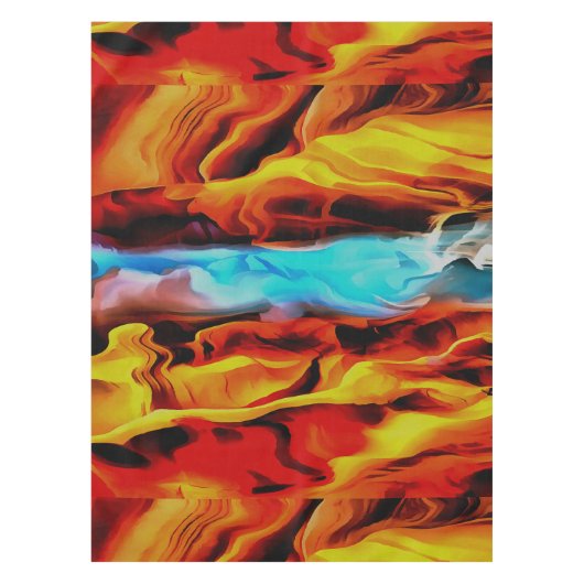 Hete en koude elementen Acrylzuur Abstract Tafelkleed (Voorkant)