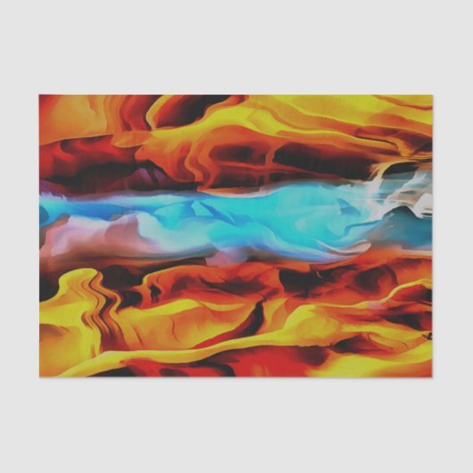 Hete en koude elementen Acrylzuur Abstract Tissuepapier (Voorkant)