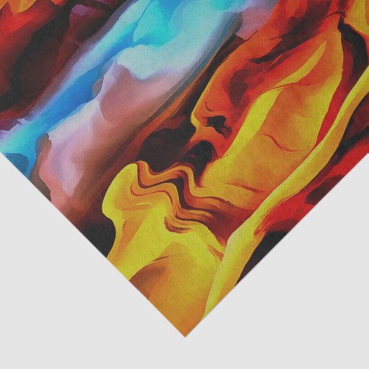 Hete en koude elementen Acrylzuur Abstract Tissuepapier (Detail)