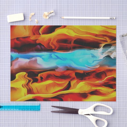 Hete en koude elementen Acrylzuur Abstract Tissuepapier (Craft)